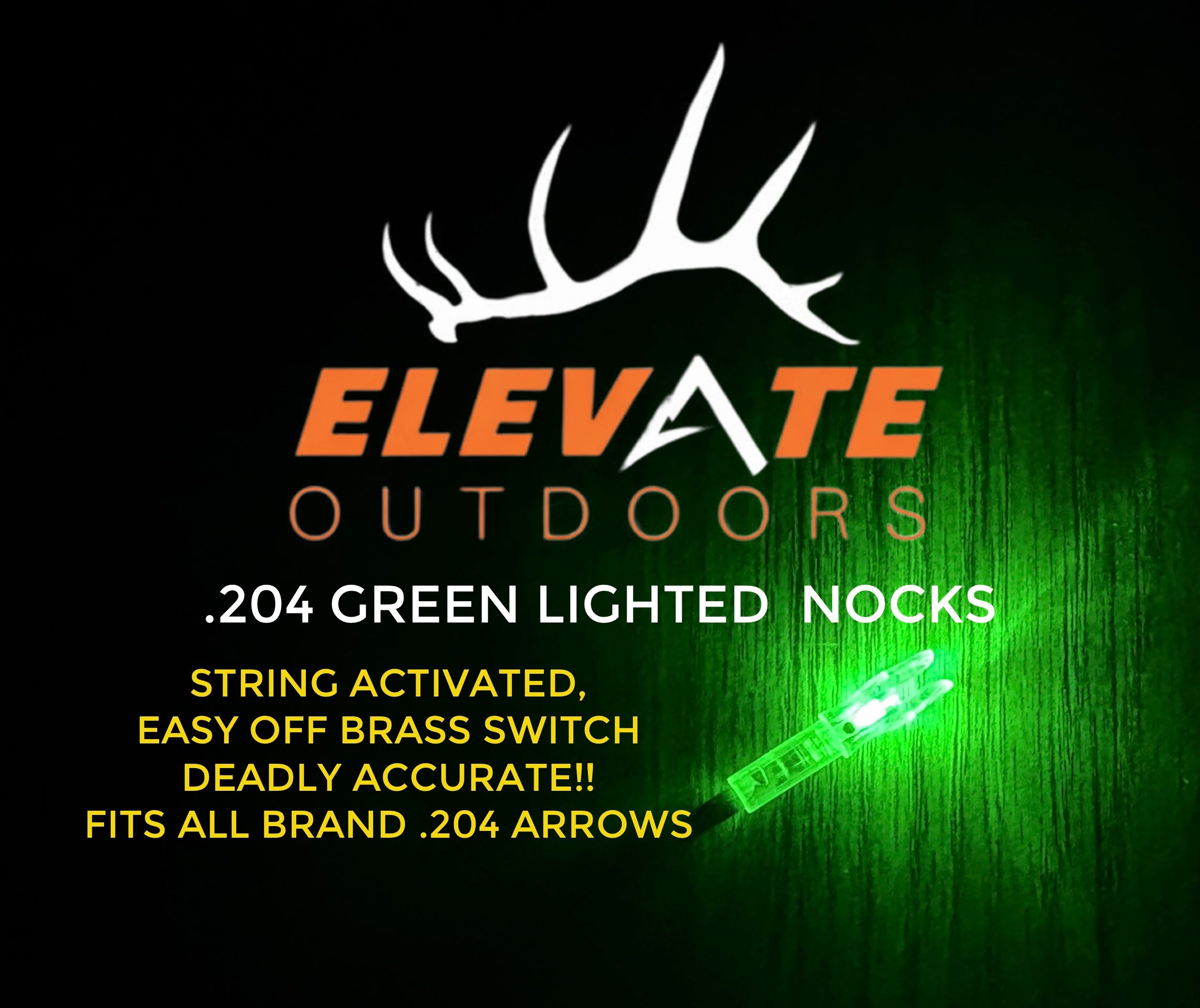 Elevate .204 Green Lighted Nocks 3 Pk