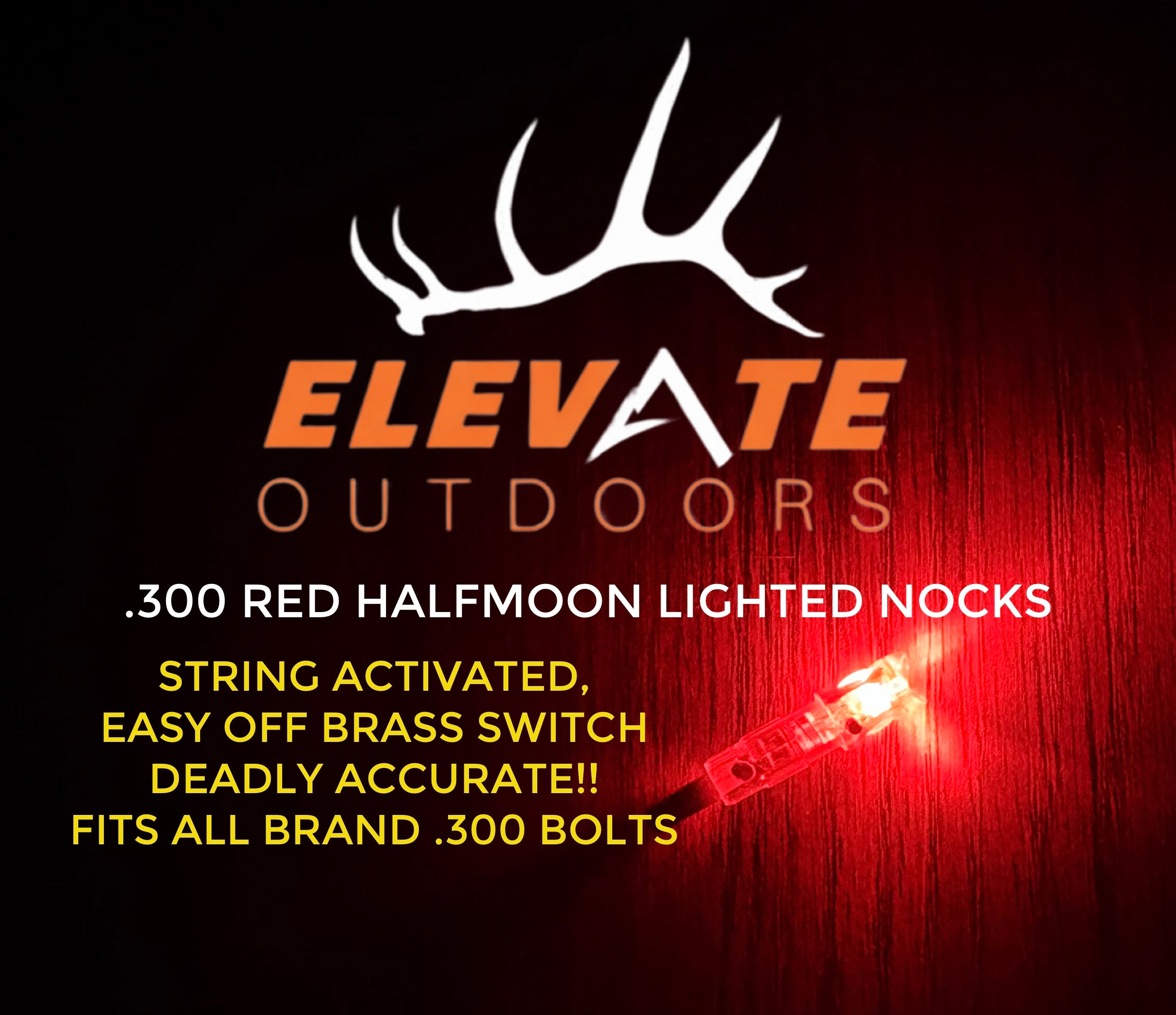 Elevate .300 Red Crossbow Bolt Lighted Nocks 3 Pk