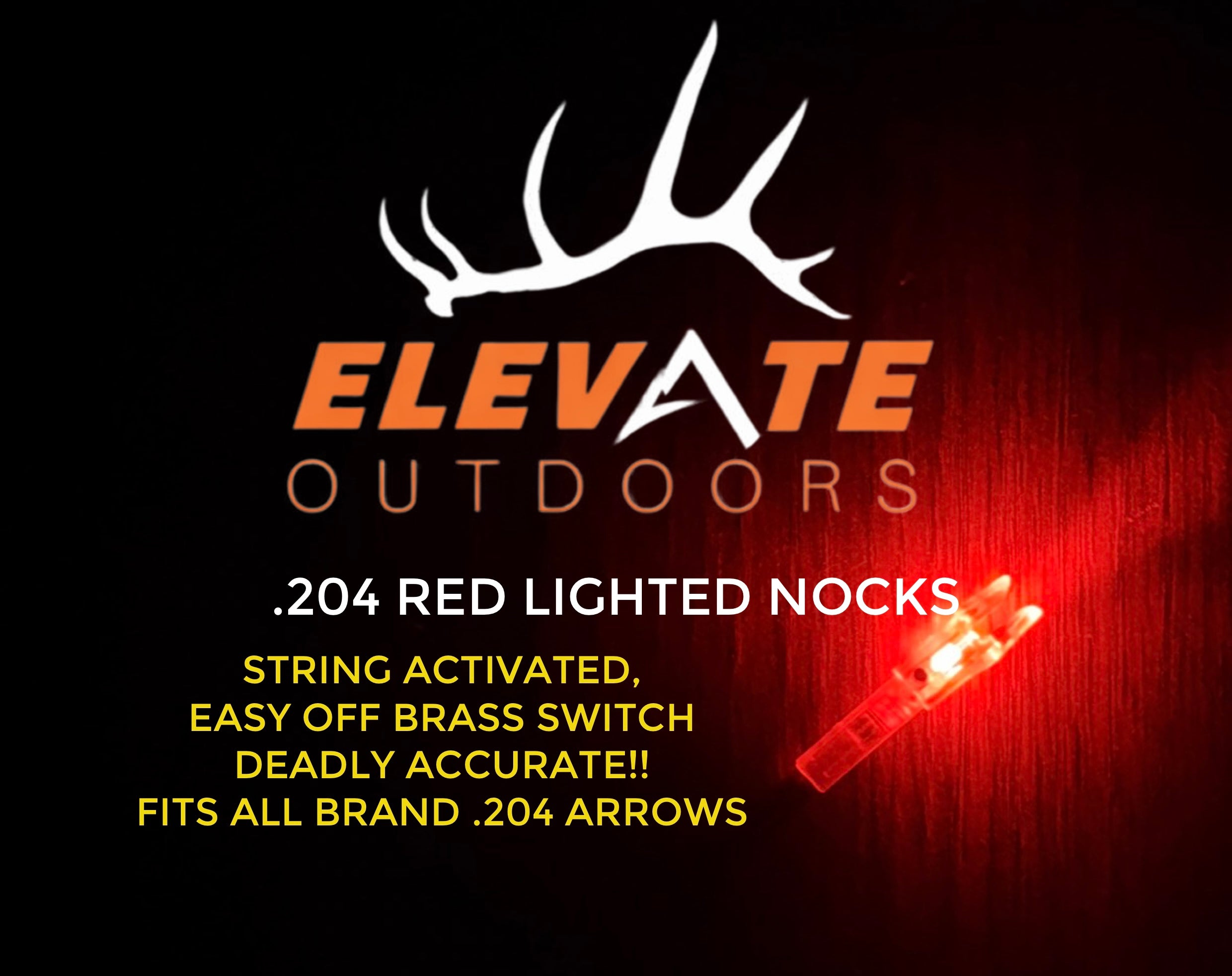 Elevate .204 Red Lighted Nocks 3 Pk