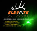 Elevate .300 Green Crossbow Bolt Lighted Nocks 3 Pk