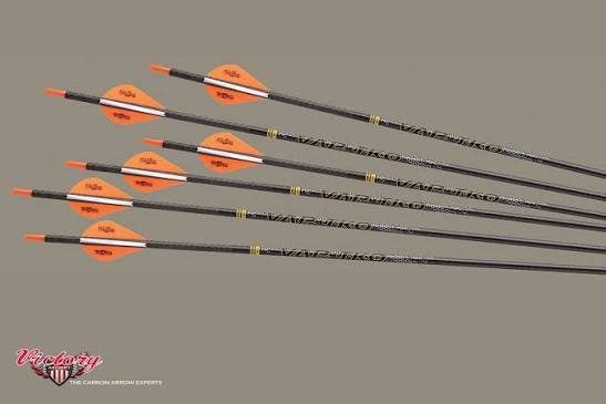 Victory Archery VAP TKO Elite Fletched Arrows with Insert’s and Nocks 6 PK